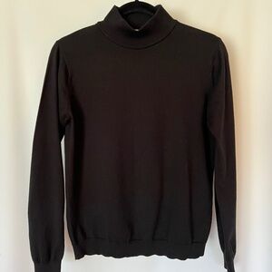 Talbots - Black Mock Neck 100% Cotton Sweater - Small